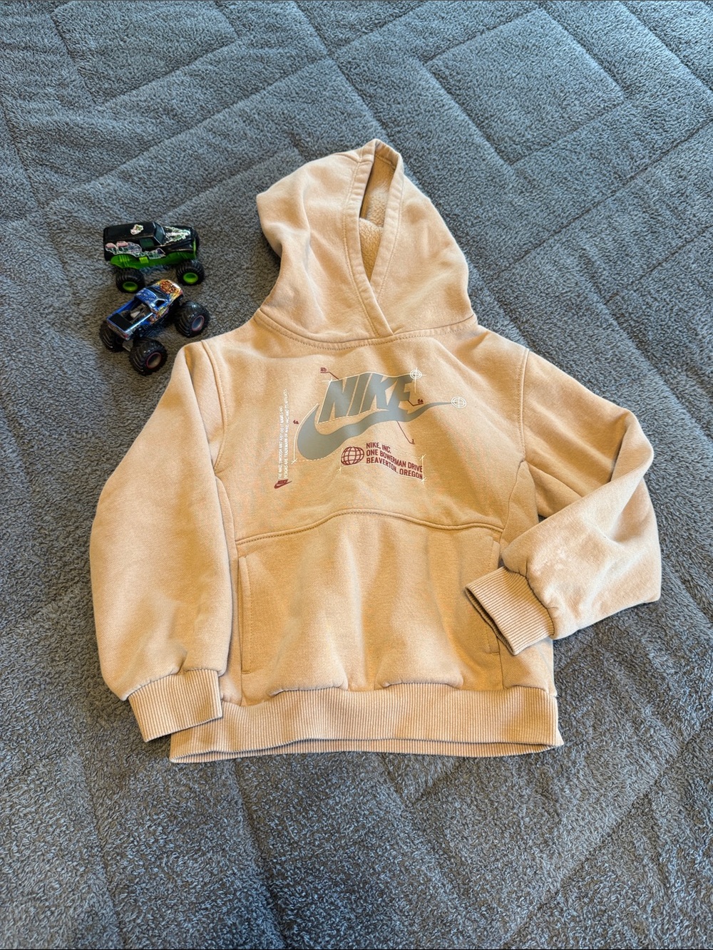 Nike Kids Tan Hoodie NIKE Logo